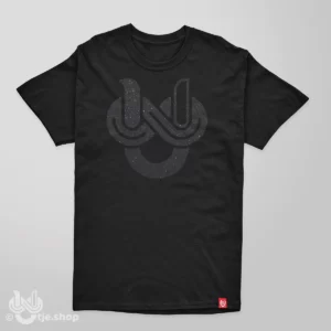 T-shirt Infinity U'tje - Pearl Glitter - black - borst