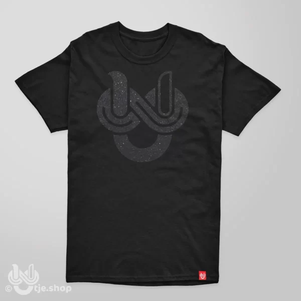 T-shirt Infinity U'tje - Pearl Glitter - black - borst
