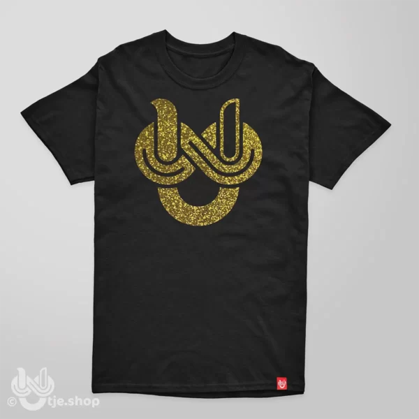 T-shirt Infinity U'tje - Pearl Glitter - gold - borst