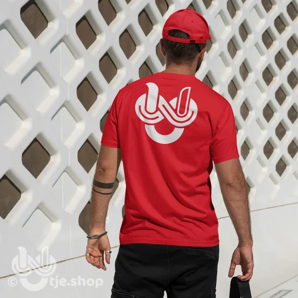 T-shirt Infinity U'tje - rood/wit - rug