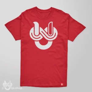 T-shirt Infinity U'tje - rood/wit - borst