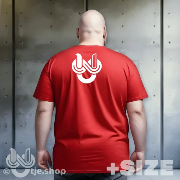 +Size T-shirt Infinity U’tje – red/white