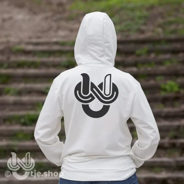 Hoodie Infinity U’tje – white/black
