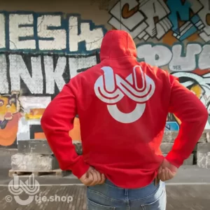 Hoodie Infinity U’tje – rood-wit