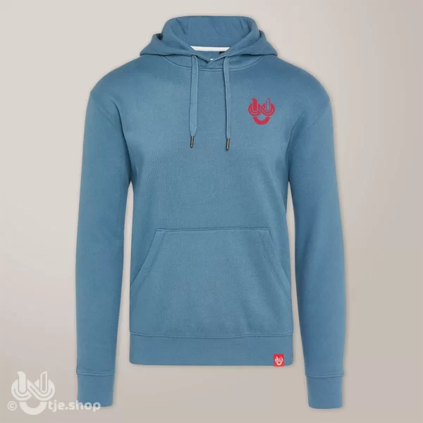 Hoodie Infinity U’tje – Steel Blue - kleintje rood
