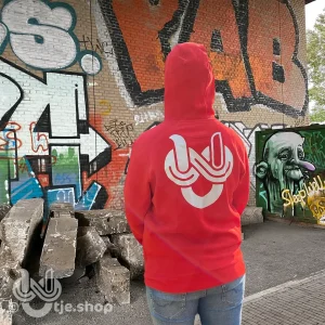 Zipped Hoodie Infinity U’tje – red/white