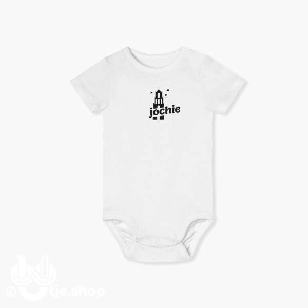 030 - Jochie of Meissie T-shirt Romper / wit - Afbeelding 2