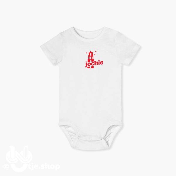 030 - Jochie of Meissie T-shirt Romper / wit - Afbeelding 3