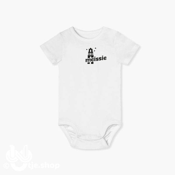 030 - Jochie of Meissie T-shirt Romper / wit - Afbeelding 4