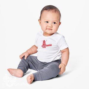 030 - Jochie of Meissie T-shirt Romper / wit