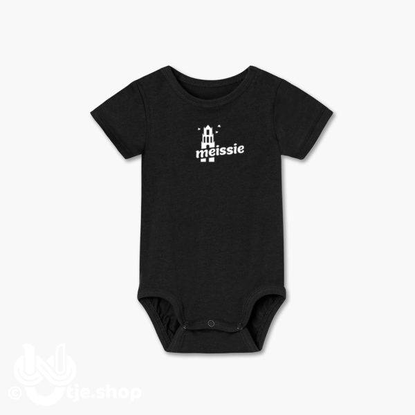 030 - Jochie of Meissie T-shirt Romper / zwart - Afbeelding 3