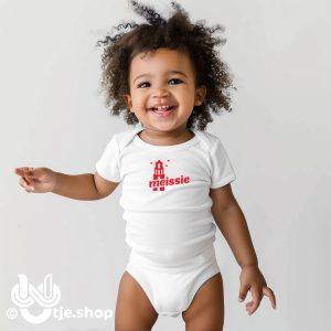 030 - Jochie of Meissie Envelope Romper / Wit