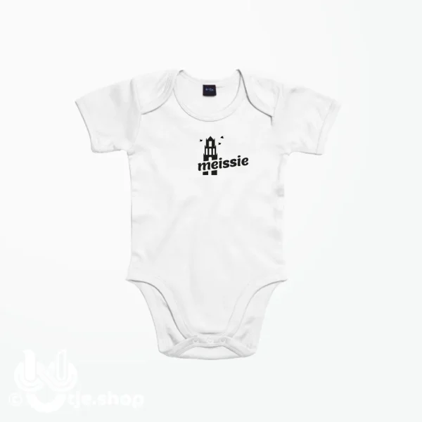 030 - Jochie of Meissie Envelope Romper / Wit - Afbeelding 4