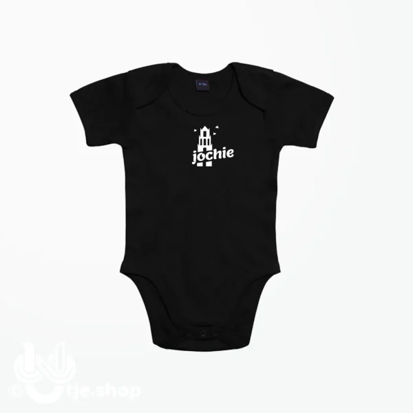 030 - Jochie of Meissie Envelope Romper / Zwart - Afbeelding 2