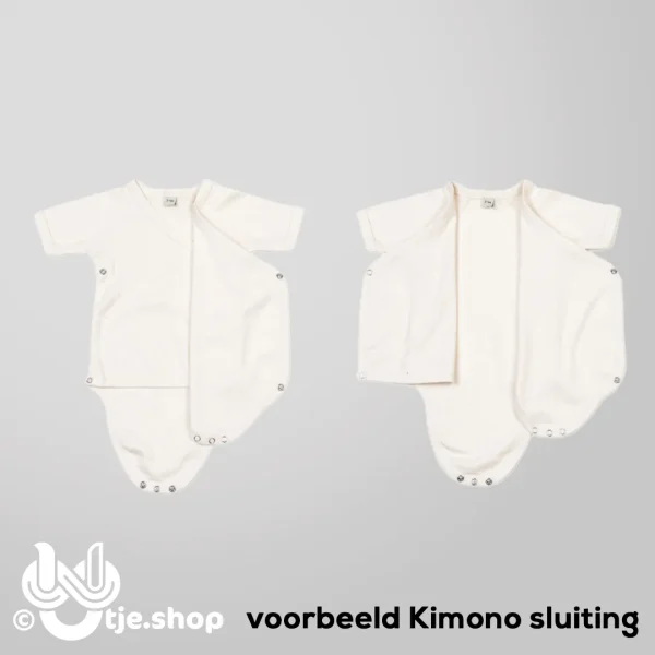 030 - Witte Kimono Romper Lange Mouwen - Afbeelding 2