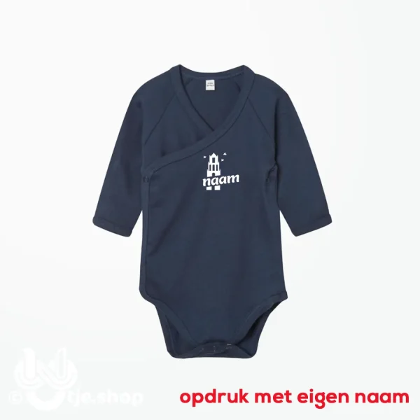 030 - Kimono Romper LS - eigen naam - diverse kleuren - Afbeelding 3