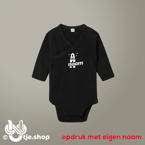 030 - Kimono Romper LS - eigen naam - diverse kleuren - Afbeelding 2