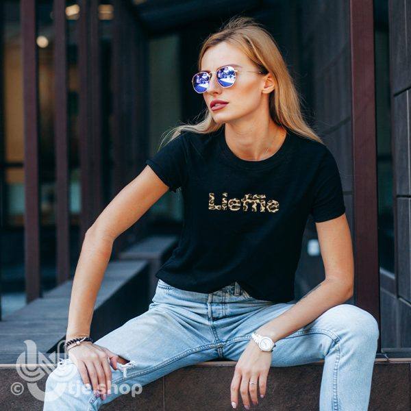+Size T-shirt - Lieffie in panterprint