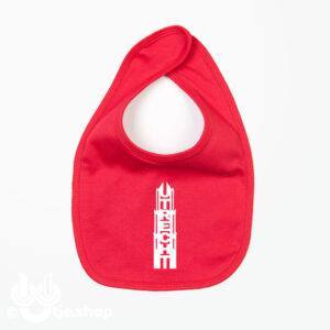 baby slabbetje rood met Domtoren Utrecht