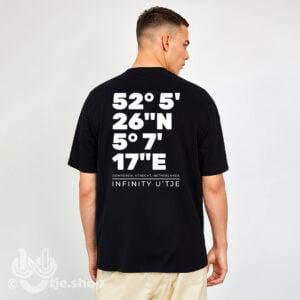 t-shirt met geolocatie van de Domtoren van Utrecht